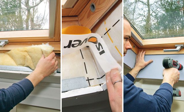 Isolation et calfeutrement fenêtre de toit